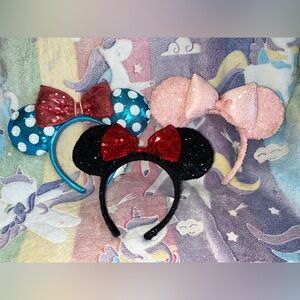 Sequin Minnie Mouse Ears Trio
